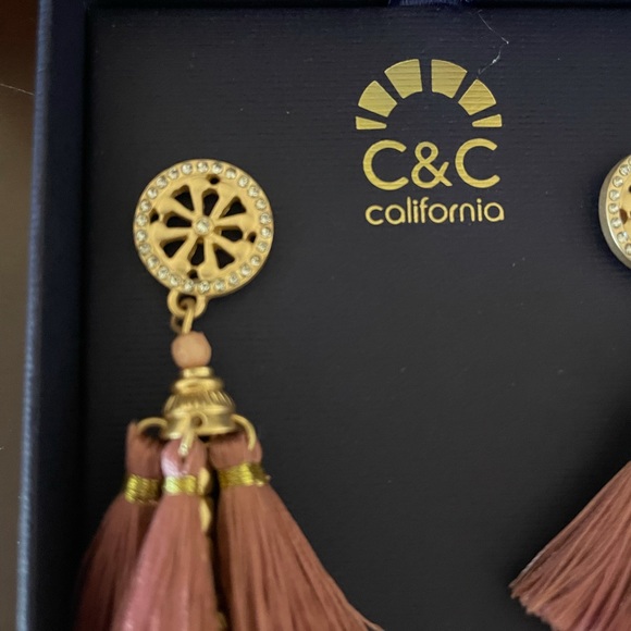 Fringe drop earrings - Picture 2 of 4